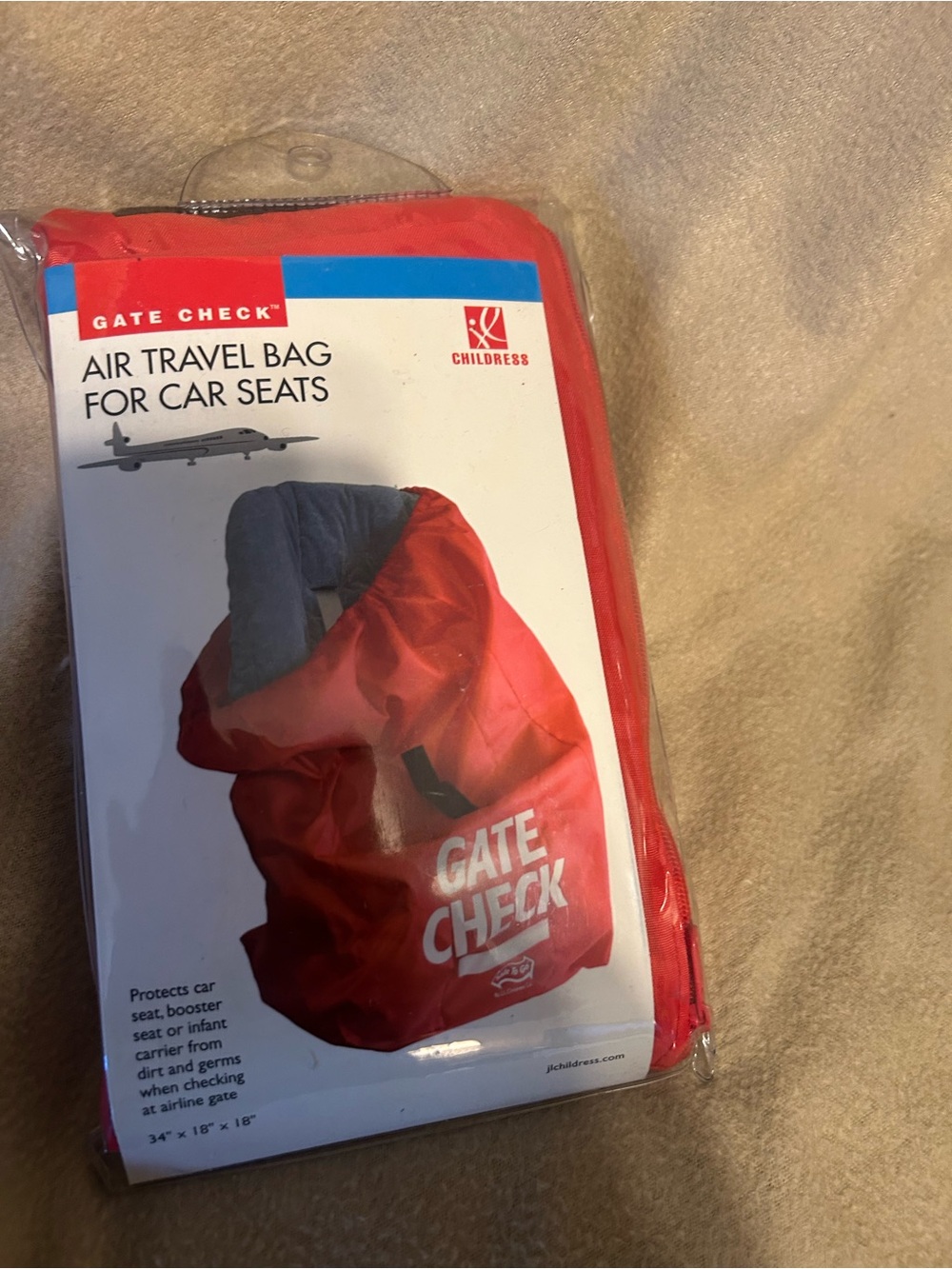 Gate Check Red Air Travel Bag for Car Seats